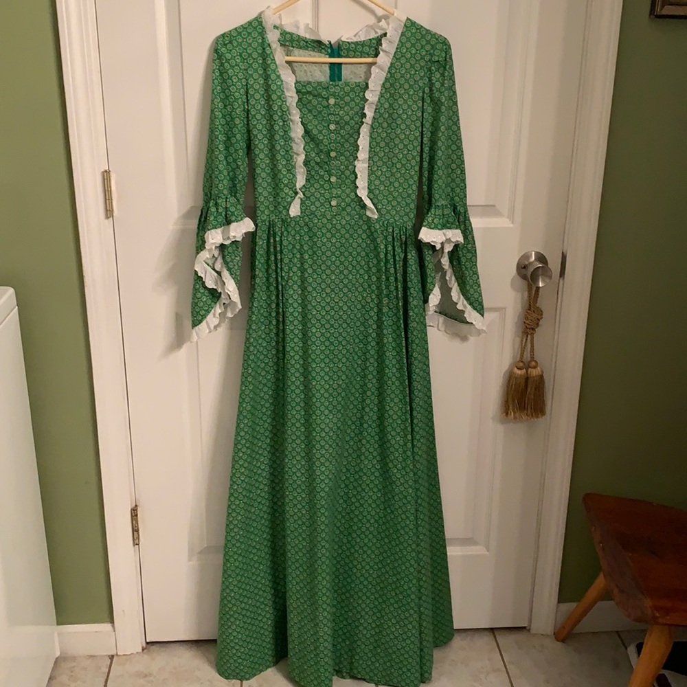 Vintage Boho maxi dress with apron